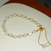Pulsera de Perlas de Zhuji Diseño de Perlas de Agua Dulce Irregulares Naturales Estilo Retro Mejor Amigo Estudiante Pulsera Regalo Mayoreo