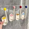 Gancho de Desenho Animado Sem Furos Suporte de Parede para Banheiro Artefato de Armazenamento para Acessórios de Cabelo Prateleira Dopamina Gancho Adesivo Boca de Salsicha Fofa
