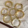 Pulsera Redonda Cuadrada de Superficie Lisa Plegada Transfronteriza Europea y Americana Pulsera de Temperamento Estilo Frío Joyería de Mano de Lujo Ligero Sensación de Alta Gama Venta al por Mayor