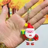 Llavero de Goma Suave 3D de Dibujos Animados Serie Papá Noel Colgante Creativo de Bolsa de Regalo Pequeña para Fiestas Caja Sorpresa