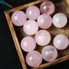 Cuentas Individuales de Cristal Natural, Cristal Blanco, Cristal Rosa, Accesorios para Pulseras de Joyería, Cuentas Redondas, Cuentas de Cristal con Agujeros, Cuentas Hechas a Mano