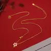 Nuevo Estilo Chino Estilo Antiguo Super Hada Esmalte Melocotón Juego de Vino Oro Arena Flor de Melocotón Collar Pulsera Anillo Pendientes Joyería