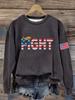 Talla grande Sudadera Cuello redondo Estampada Europea y Americana Nueva Letra Holgada Cómoda Top Mujer Patrón Colorido