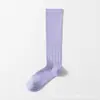 Calcetines deportivos de compresión de color liso para mujer, adecuados para ciclismo, ejercicio, yoga, deportes de pelota, fitness, antideslizantes, amortiguadores, calcetines para pantorrilla de soporte muscular