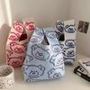 Bolsa de malha colorida para jardim de infância, aniversário, bolsa de presente de acompanhamento, prática, pequena atividade de abertura de presente, bolsa de pulso, bolsa de presente