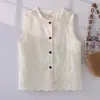 Chaleco Jacquard de Encaje Único y Hermoso Verano 2026 Talla Extra sin Mangas para Chicas con Sobrepeso