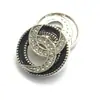 Novos Botões de Metal com Strass de Pé Alto em Liga Metálica Costurados à Mão, Botões Decorativos com Strass para Casacos e Jaquetas