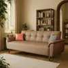 Tecido Resistente a Arranhões de Gato Multifuncional Dupla Utilização Moderno Minimalista Sala de Estar Apartamento Tamanho Pequeno Sofá-Cama Dobrável Individual/Duplo Estilo Americano