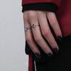 Osso cravejado com gema personalidade antiga zircônia estilo frio estilo ins design de nicho anel de alto conceito versátil Moda
