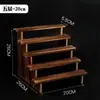 Estante de Exhibición de Madera Maciza Pura Estante de Almacenamiento de Escritorio Moderno Hecho a Mano Especial Caja Sorpresa Muñeca Planta Verde Suculenta Estante Escalera