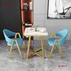 Juego de mesa y sillas de negociación para salas de recepción, oficinas, oficinas de ventas, cafeterías, teterías y pequeñas mesas de comedor en casa
