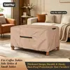 Funda Protectora contra el Polvo para Mesa de Café Exterior Cubierta Protectora para Mesa y Sillas de Patio Cubierta para Lluvia de Mesa de Café de Terraza de Jardín Cubierta Protectora para Mesa de Madera