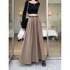 Falda Larga Chic de Traje para Mujer Primavera y Otoño Estilo Coreano 2023 Nuevo Cintura Alta Adelgazante Falda Paraguas Elegante Falda Línea A