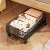 Caja de Almacenamiento Debajo de la Cama, Gabinete Plano Extraíble, Estante de Almacenamiento para Mueble de TV, Caja de Almacenamiento para Zapatos Debajo del Sofá con Poleas