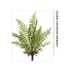 Plantas Verdes de Simulación Planta de Helecho Mampara de Pared Paisajismo Flores y Césped Artificial Decoración de Arreglo Floral Flor Césped Verde Tallo Único Flor de Plástico Tejido