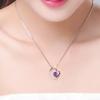 Fábrica de origen Yihua directo moda collar con colgante de diamante en forma de corazón collar de corazón amor eterno