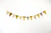 Celebridade da Internet Padrão Ondulado Dourado Triângulo de Papel Decoração Bandeira Festa de Feriado Layout de Atmosfera Bandeira de Decoração