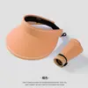 Primavera 2025 Novo Chapéu de Sol com Proteção UV Feminino Chapéu Feminino Aba Larga Fashionável Tendência Cobertura Facial Solar Topo Vazio