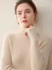 Suéter Pulóver Cuello Alto de Punto para Mujer 2026 Otoño/Invierno de Cachemira Pura Ajustado Versátil Suave Agradable a la Piel