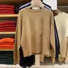 Suéter Pulóver de Algodón Liso Cuello Redondo Manga Larga para Mujer/Hombre Nuevo Estilo Otoño/Invierno E481673