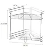 Estante de Almacenamiento Multifuncional de Acero Inoxidable para Esquinas de Cocina y Baño para Especias y Artículos de Aseo Caja de Almacenamiento de Doble Capa para Encimera