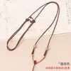 Collar Colgante de Joyería de Jade Natural Tejido a Mano Cordón Venta al por Mayor Cadena para Clavícula de Mujer Ajustable Cordón
