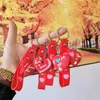 Muñeco Corazón de Amor 3D Llavero del Día de San Valentín Colgante para Bolsa Dibujo Animado Llavero Qixi Festival Amor para Parejas