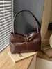 Bolso transfronterizo estilo Maillard, bolso de hombro de cuero encerado vintage para mujer, bolso de axila versátil de alta gama para el día a día