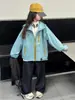 Cortavientos para Niña 2026 Nueva Moda Infantil Tres en Uno Desmontable Chaqueta de Otoño para Niñas Mayores, Abrigo Otoño/Invierno
