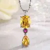 Collar Huayoumei Cadena de Cobre Todo Fósforo Moda Piedra Preciosa de Dos Tonos Cadena para Clavícula Diseño de Nicho Sentido de Diseño Lote para Mujer