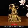 Estatua de Latón del Rey de los Dioses, Dios del Fuego Wang Shanhua, para Adoración en Casa, Decoración de Mesa, Artesanía Totalmente de Cobre