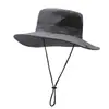 Sombrero de Pescador de Verano Transpirable para Exterior para Hombres y Mujeres Camping Montañismo Sombrero de Protección Solar Pesca Sombrilla Sombrero de Vaquero Occidental