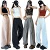 Tiro real overol de hoz para mujer primavera y verano 2025 nuevo secado rápido pantalones deportivos de paracaídas deconstrucción estilo americano pantalones de pierna ancha de machete