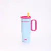 Taza de Hielo Dopamine 750 de Amazon Transfronteriza Termo de Acero Inoxidable 304 Estilo Ins Taza Portátil con Popote