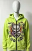 AliExpress 2026 Outono/Inverno Novo Estilo Europeu e Americano Halloween Peculiar Moletom com Capuz Estampado Moletom Fluorescente Verde da Moda