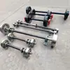 Rodas para carro de trilho de 300mm, rodas de trilho lateral única para carro plataforma subterrâneo, par de rodas de mineração tipo fixo à prova d'água e poeira