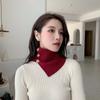 Cuello falso de punto de lana estilo coreano con botones, protección para el cuello, manga para el cuello, bufanda gruesa de otoño e invierno, para mujer, combina con todo, cuello alto, cálido para el cuello