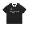 Camisa de manga corta gruesa con costuras de color en contraste para hombre, estilo americano de verano, moderna, de marca, estilo motociclista, de carreras, económica y atractiva, de media manga.