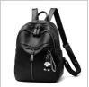 Mochila para Mulheres Estilo Coreano Moda Couro Sintético Macio Bolsa Tendência Mochila Casual Simples Preta Bolsa de Ombro Único Transversal para Mulheres