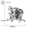 Aretes de Personalidad de Calavera de Acero Transfronterizo Hip Hop Punk Acero Inoxidable Aretes Multiforma Cadena Larga Rosca Externa