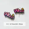 Dulce Genial BarbieGugubi Mengli Serie Rosa Negra Bolígrafo Corazón Flor Acrílico Hecho a Mano DIY Accesorios Materiales