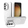 Para Samsung S25 Funda Magnética Ondulada para Teléfono Móvil Samsung S25 Funda para Teléfono Móvil con Soporte Ondulado Resistente a Caídas