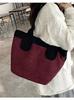 Bolsa Transversal Textura Cor Lisa Simples Nova Coleção Primavera/Verão 2025 Estilo Coreano Versátil Bolsa de Ombro Bolsa de Axila Bolsa Tote Bolsa Casual