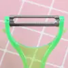 Suministro del Fabricante Pelador de Acero Inoxidable Mango Transparente Verde Cuchillo Pelador Gadgets de Cocina Multifuncionales Cuchillo para Frutas