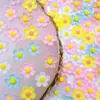 Accesorios de arte de uñas versátiles estilo coreano con bloques de color y flor de cinco pétalos, flores pequeñas dulces tridimensionales, decoraciones de resina portátiles para uñas y pinzas para el cabello