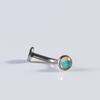 Moda degradado rosca interna ceja clavo aleación de titanio G23 barra curva anillo de ceja amuleto de color mágico joyería para ceja piercing corporal