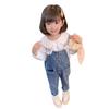 Conjunto de Ropa de Otoño para Niñas 2024 Nuevo Ropa de Moda para Niñas Celebridades de Internet Primavera y Otoño Ropa de Bebé para Niñas Overol de Mezclilla