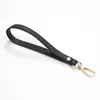 Chaveiro de Couro Pu Pequeno Portátil com Padrão Lichia Pulseira Elétrica Adequada para Carteira Celular Pulseira de Couro Alça de Mão