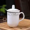 Xícaras de Chá de Cerâmica Jingdezhen, Xícaras para Reuniões de Escritório, Xícaras para Sala de Xadrez e Cartas, Xícaras para Salão de Chá, Xícaras para Preparo de Chá para Uso Doméstico, Feito Sob Medida