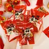 Bolsas de Empaque para Galletas del Dios de la Riqueza Famosas en Internet para el Año Nuevo, Llenas de Buena Suerte y Riqueza, Bolsas Selladas al Calor con Texto, Dulces de Copo de Nieve Hechos a Mano para el Festival de Primavera